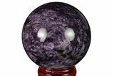 Polished Purple Charoite Sphere - Siberia #163937-1